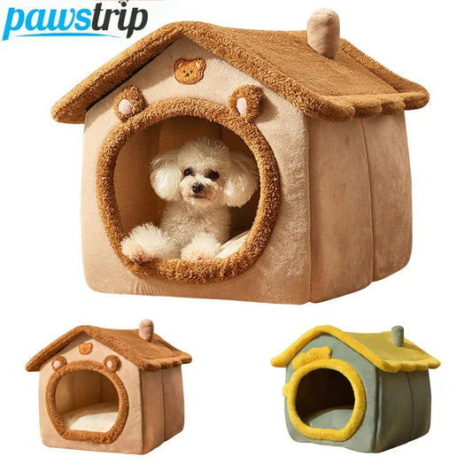 Foldable Dog House Kennel Pet Dog Bed for Small Dogs Winter Warm Cat Bed Nest Comfortable Puppy Bed Cave Sofa Pet Product